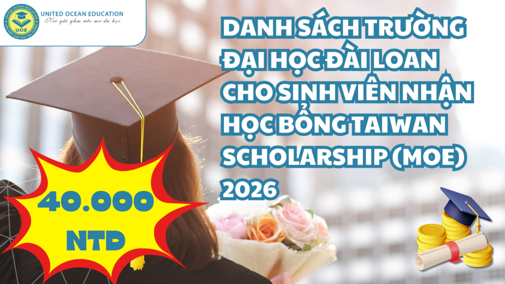 Danh Sách Trường Đại Học Đài Loan Cho Sinh Viên Nhận Học Bổng Taiwan Scholarship (MOE) 2026