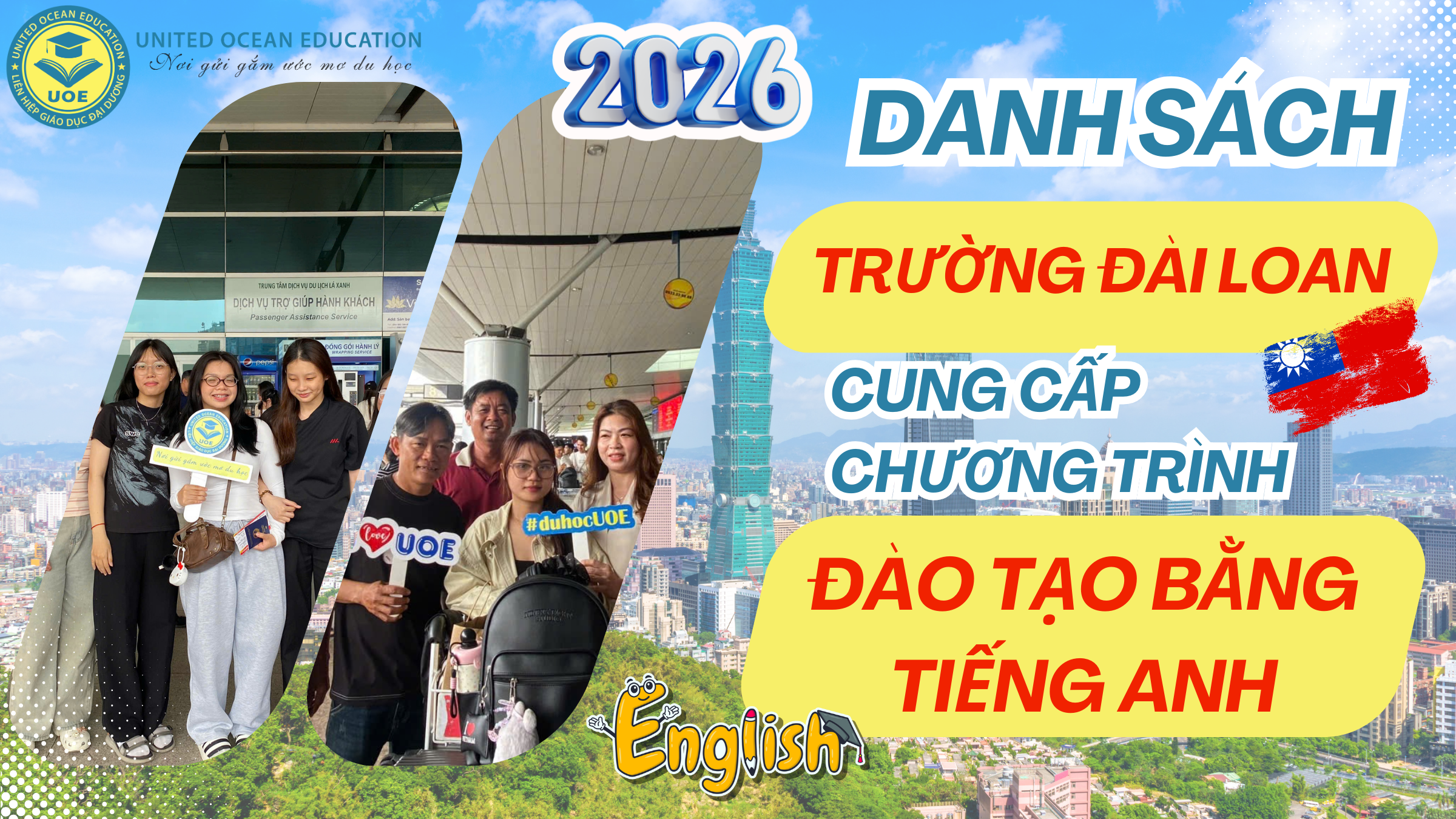 Danh Sách Trường Đài Loan Cung Cấp Chương Trình Đào Tạo Bằng Tiếng Anh 2026